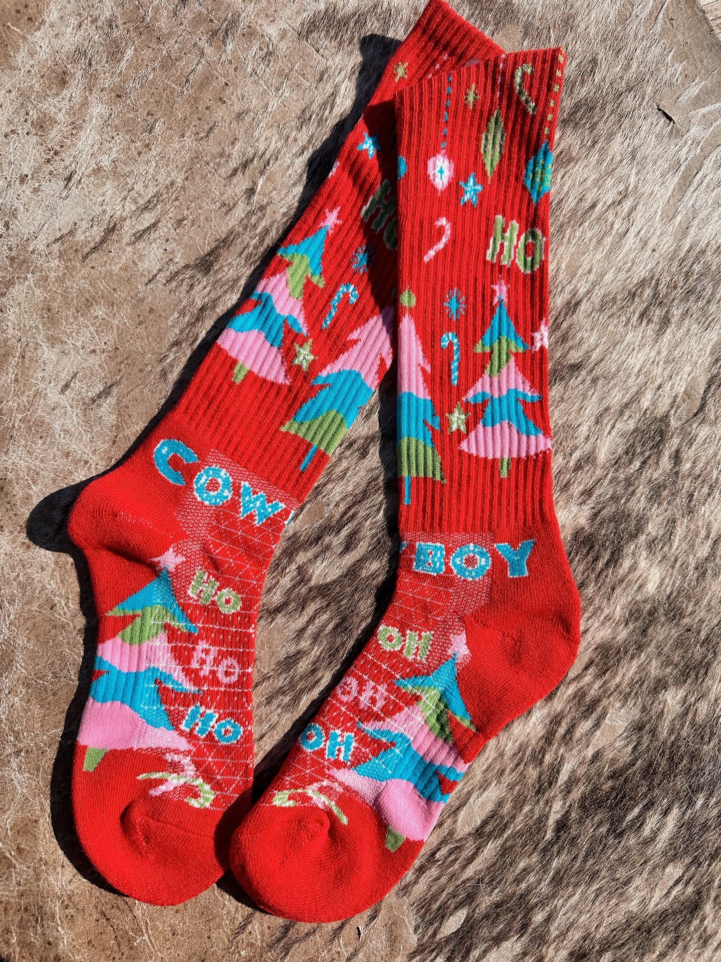 Lucky Chucks: Cowboy Christmas performance socks