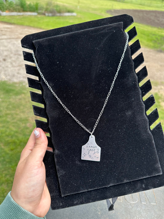 Ranch Babe stamped necklace