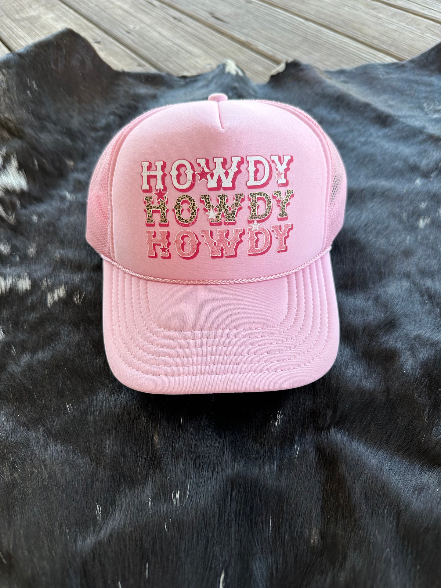 Howdy Pink foam cap